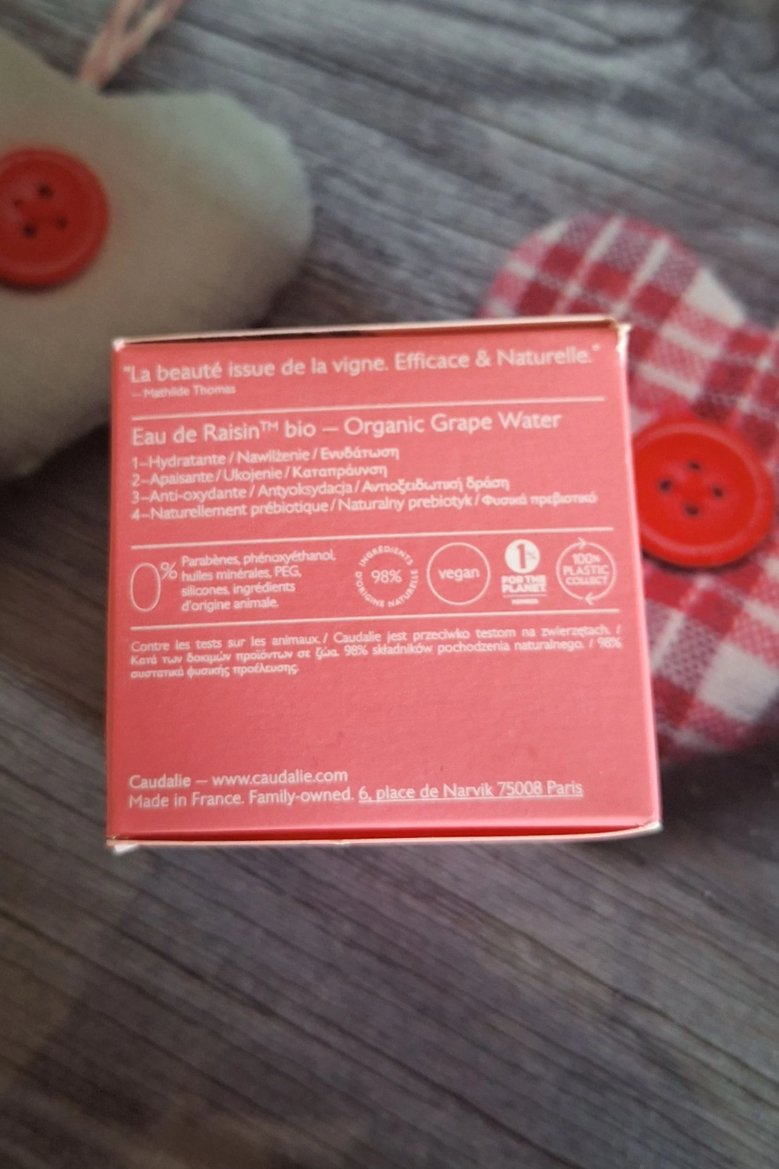 Gelée Hidratante de Agua de Uva Vinosource Hydra Caudalie 🍇 – photo 3